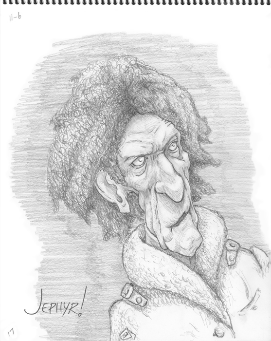 "Robbie" - Pencil Sketch - Copyright 2017, Jephyr (Jeff Curtis), All Rights Reserved